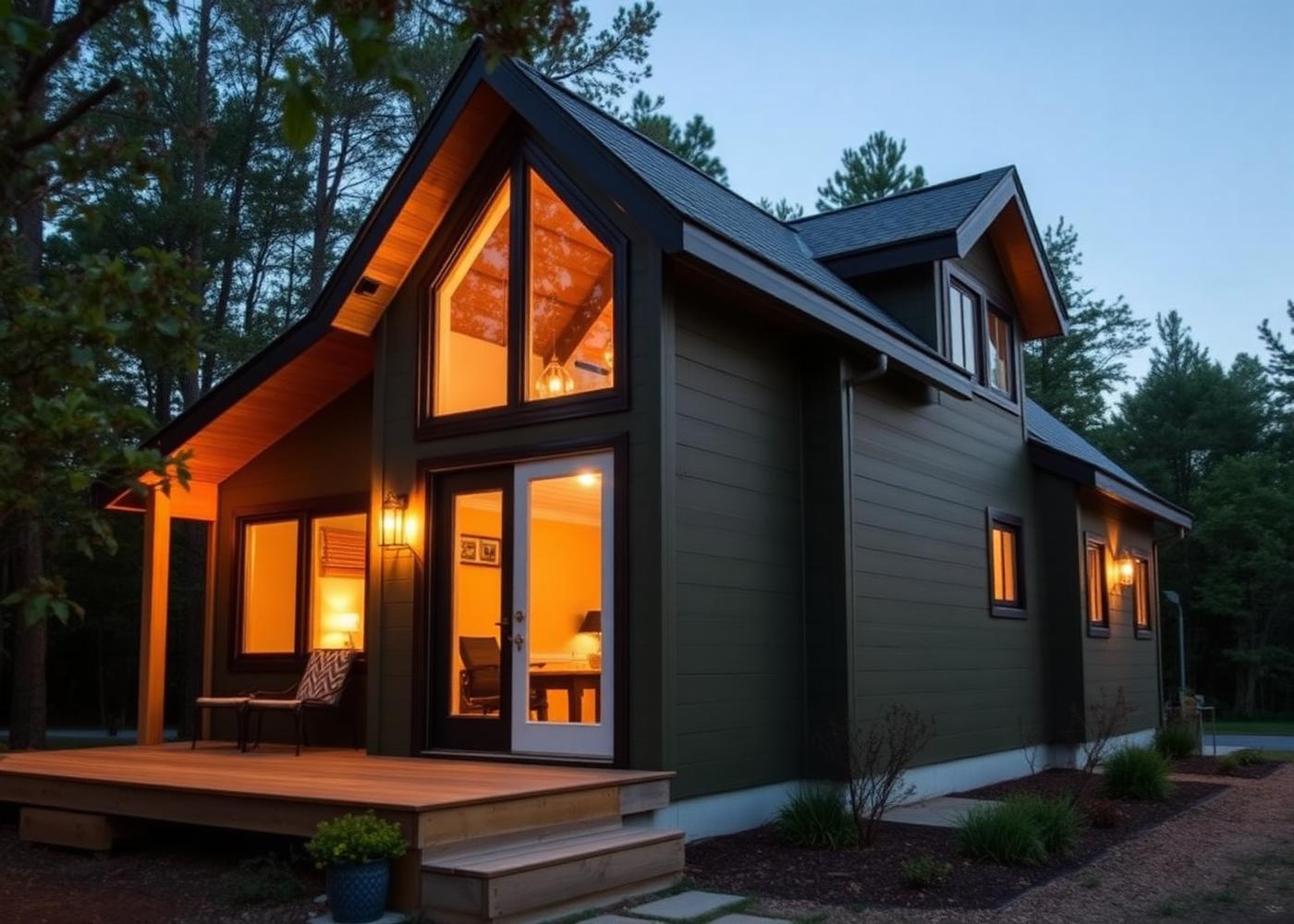 Property exterior at dusk